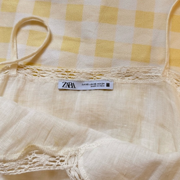 ZARA 100% LINEN SPAGHETTI TOP XS - S - Picture 11 of 17
